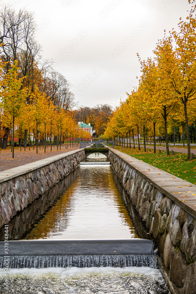 Autumn view of water canal in Kadriorg park, Tallinn, Estonia Autumn view of water canal in Kadriorg park, Tallinn, Estonia
