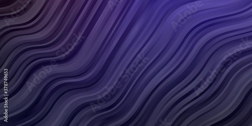Dark Purple vector template with curved lines. Colorful illustration, which consists of curves. Best design for your ad, poster, banner.