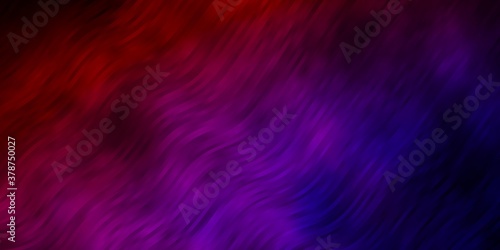 Dark Blue, Red vector template with lines. Colorful geometric sample with gradient curves. Pattern for commercials, ads.