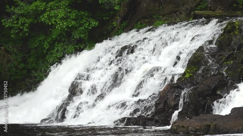 Pavlof River Cascading Over Rocks into the Inside Passage of Southeast Alaska photo