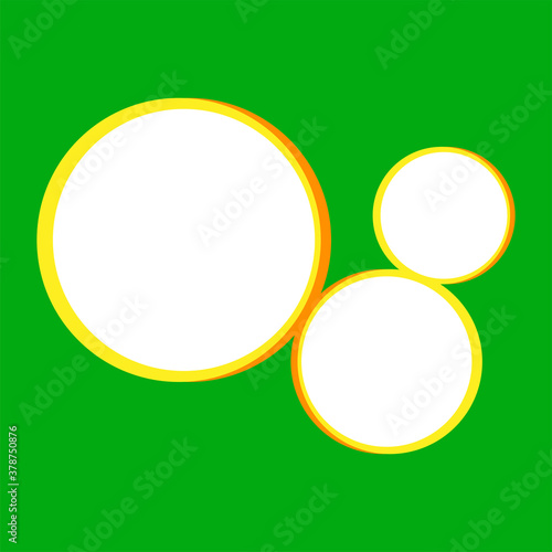 mock-up banner square green and circle blank for background, green and circle frame empty for banner presentation, template cover paper green square for ad copy space