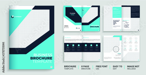 Corporate Business Brochure  Template Company Profile 8 Pages