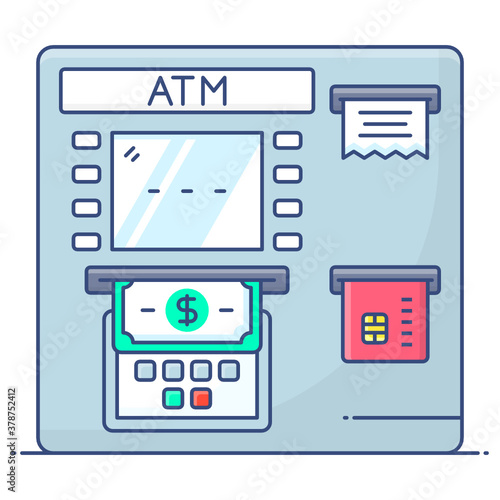  An icon design of instant banking, editable vector of atm    © SmashingStocks
