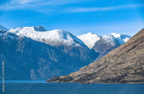 Scenic view on the mountains of Queenstown, New Zealand