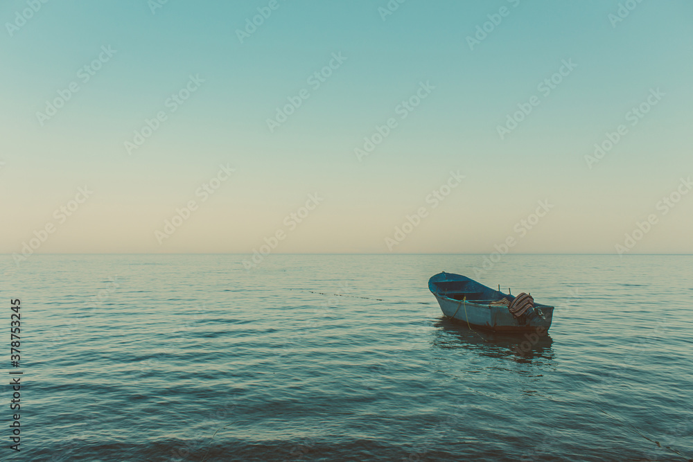 Boat on the sea in Dahab at Sinai, Egypt Boat on the sea in Dahab at Sinai, Egypt
