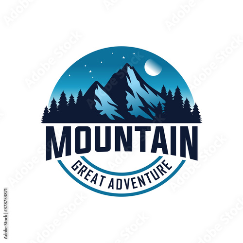 Mountains logo design vector template