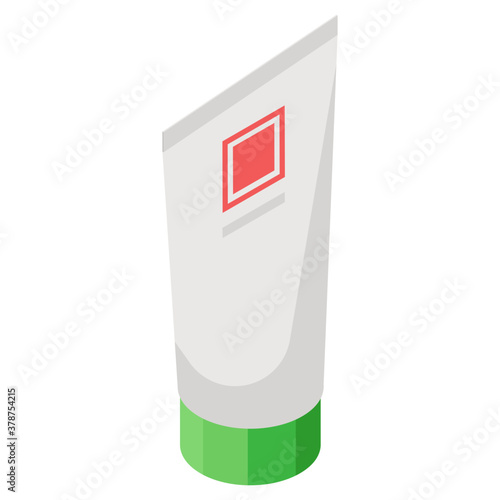 
Spa products, shower gel bottle isometric icon vector 

