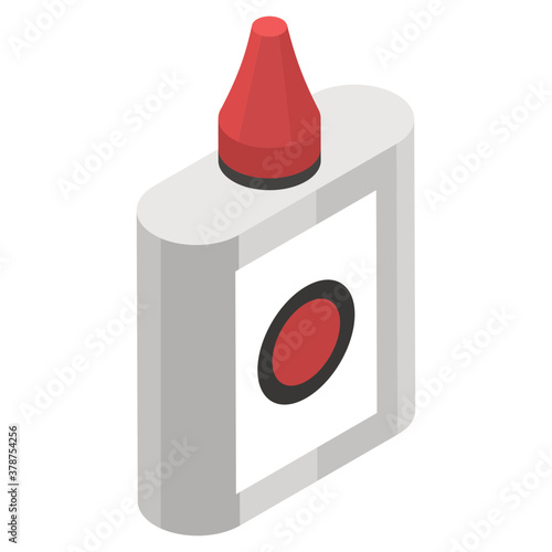 
Eye drops icon in isometric vector 

