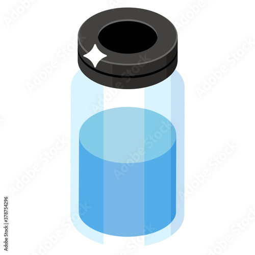 
Lab testing sampling jar, isometric vector design 
