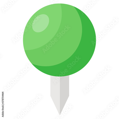 
Styling fasten accessory, isometric icon of stickpin vector design 
