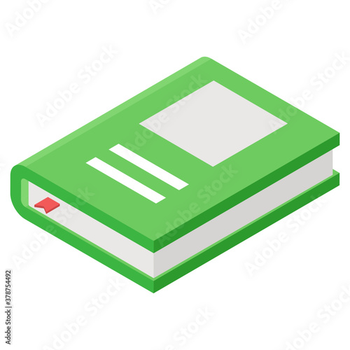 
Open reading books, isometric icon of educational books vector design 
