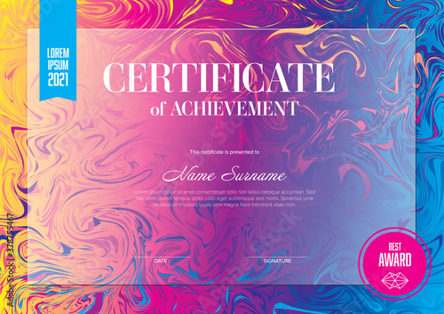 Modern certificate template layout