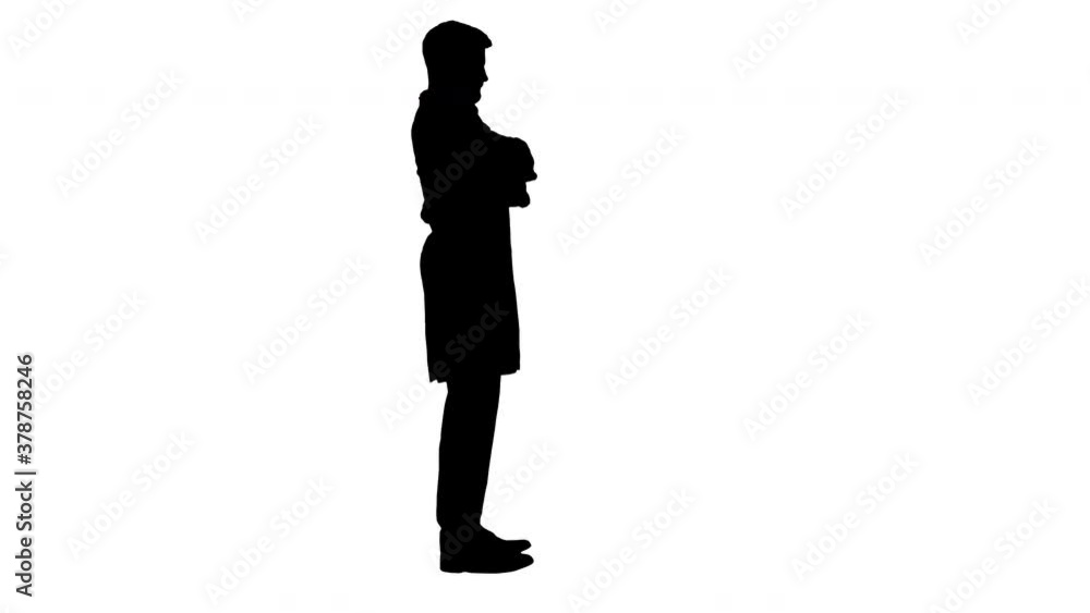 Successful doctor with folded hands, Alpha Channel Successful doctor with folded hands, Alpha Channel