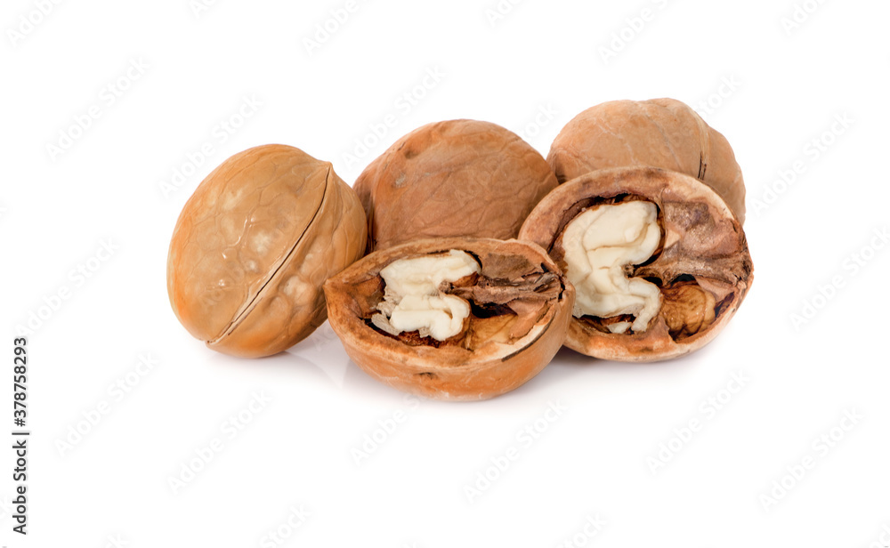 Walnut isolated on a white background. Walnut isolated on a white background.