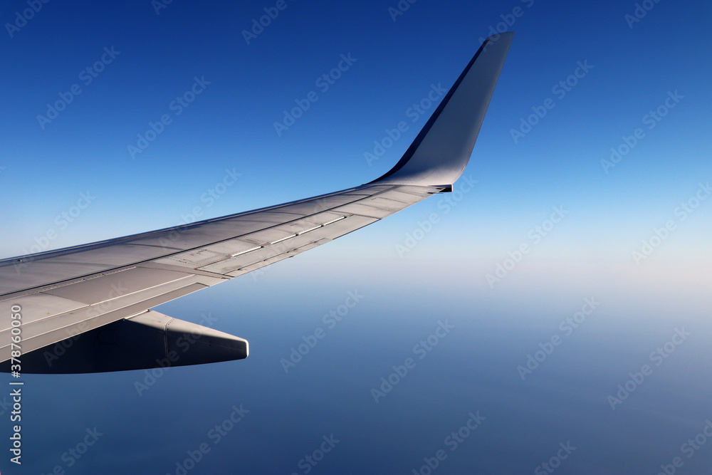 Fototapeta premium Airplane wing view