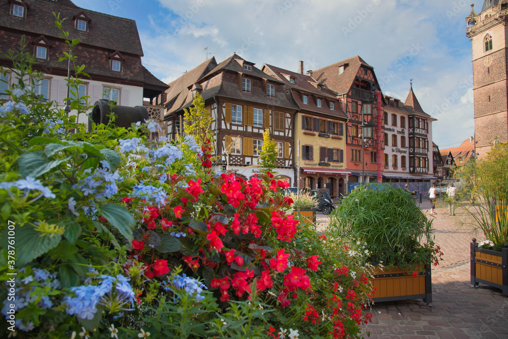 Fototapeta premium Obernai im Elsass im Frühherbst