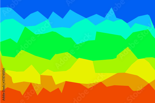 Colorful Rainbow Color Cartoon Abstract Gradient Polygonal Background Vector Illustration © RxBPatel