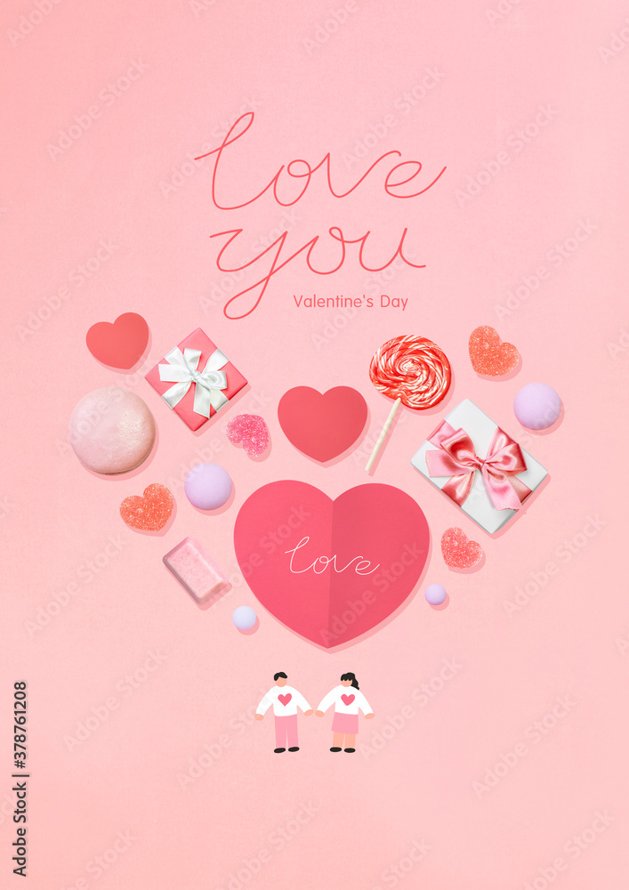 Happy Valentine's Day banner template
