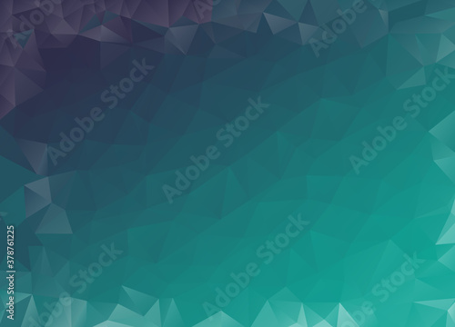 Modern Cyan Abstract Low Poly Gradient Polygonal Background Vector Illustration