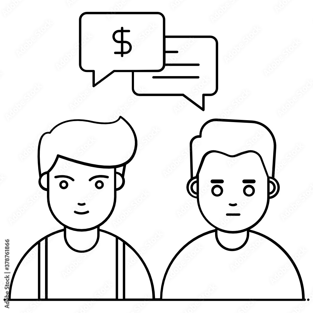 Business communication, vector of conversation in flat style
Business communication, vector of conversation in flat style