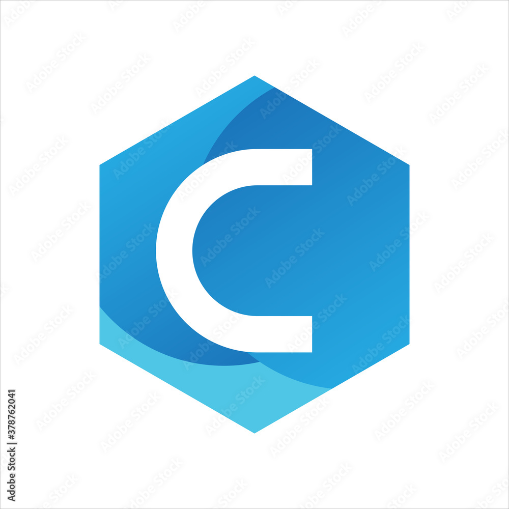 C Letter Logo in Polygram Shape Stoch Vector art Design C Letter Logo in Polygram Shape Stoch Vector art Design