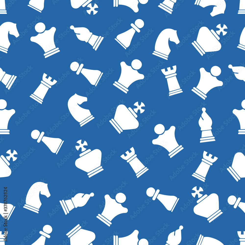 Seamless repeating pattern of chess pieces.Vector Seamless repeating pattern of chess pieces.Vector