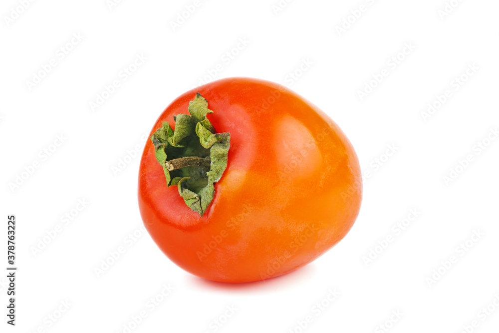 Tasty ,ripe persimmon isolated on a white background Tasty ,ripe persimmon isolated on a white background