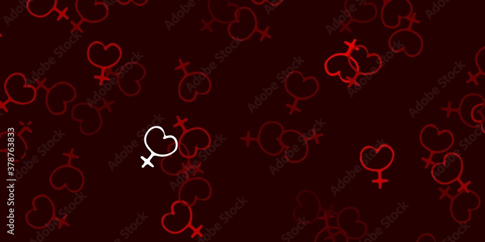 Light Green, Red vector background with woman symbols. Light Green, Red vector background with woman symbols.