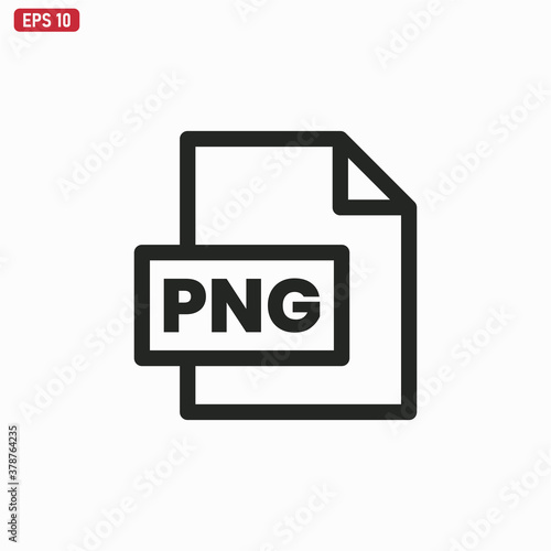 PNG file icon vector . Png sign