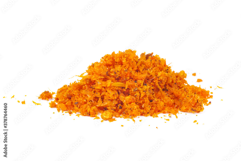 Pile of asafoetida(or hing) isolated on a white background Pile of asafoetida(or hing) isolated on a white background