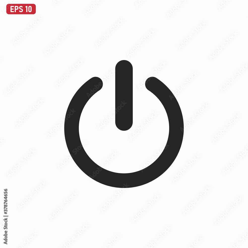 Power icon vector . Shutdown sign Power icon vector . Shutdown sign