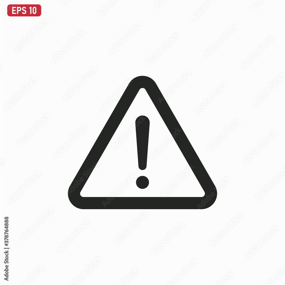 Warning icon vector . Attention sign Warning icon vector . Attention sign
