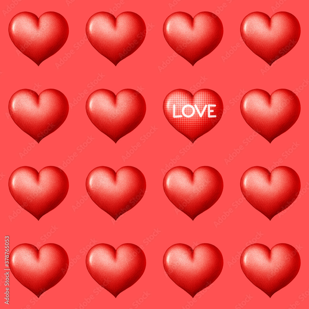 Red heart with pencil pattern. Valentine's Day. Isolated on white background. Red heart with pencil pattern. Valentine's Day. Isolated on white background.