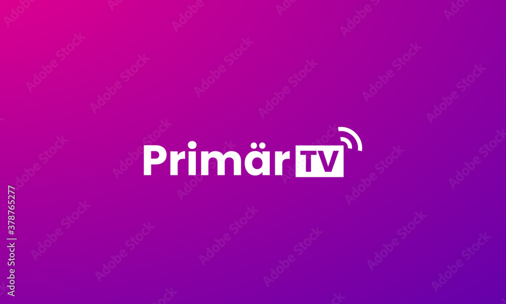 business TV channel logo design,  editable template