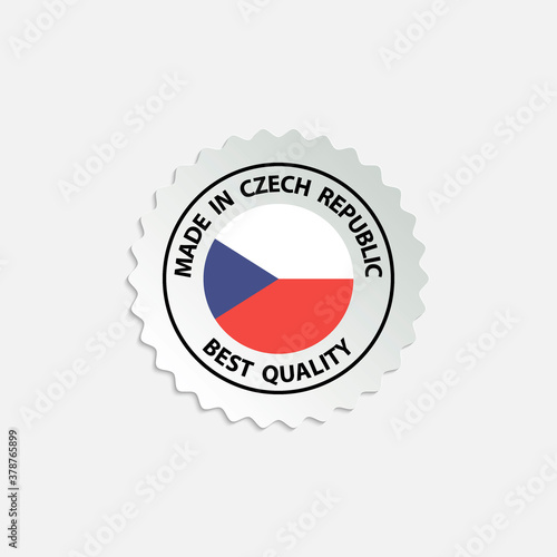 made in Czech Republic vector stamp. badge with Czech Republic flag	
