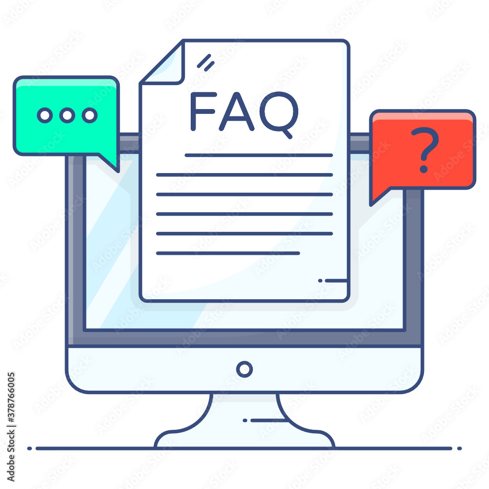 An icon design of frequently ask question in flat style
An icon design of frequently ask question in flat style