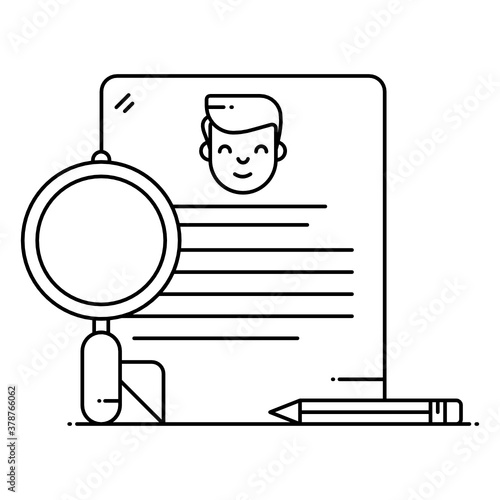 Wallpaper Mural 
Conceptual flat icon of curriculum, editable vector 
 Torontodigital.ca