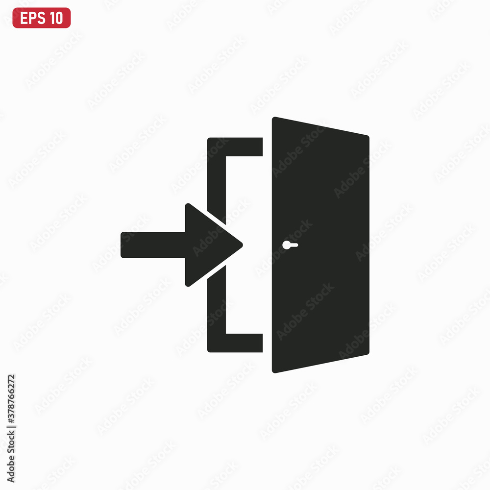 Door arrow icon vector eps 10