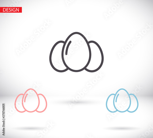 an egg icon vector. lorem ipsum Flat Design JPG