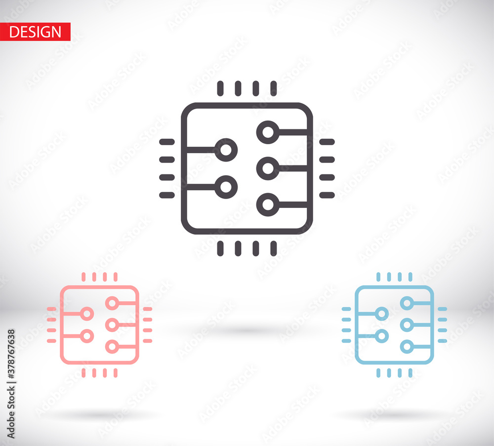 Microchip line icon vector. lorem ipsum Flat Design JPG Microchip line icon vector. lorem ipsum Flat Design JPG