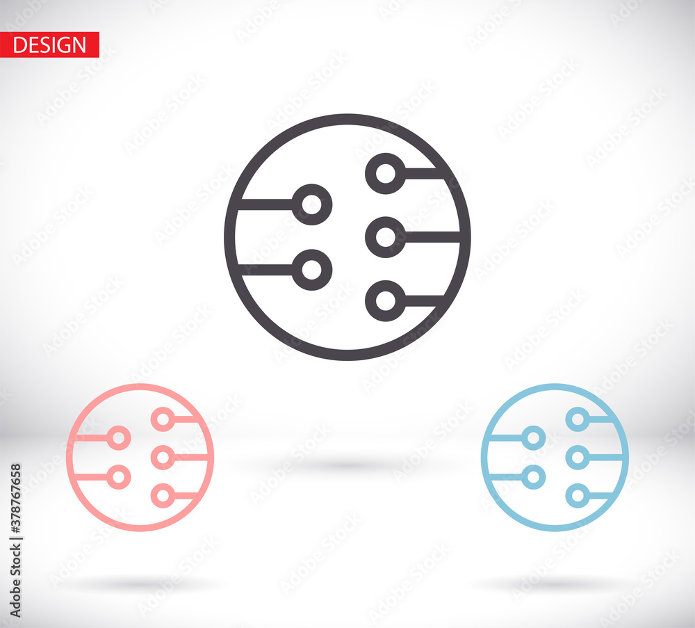 Microchip line icon vector. lorem ipsum Flat Design JPG Microchip line icon vector. lorem ipsum Flat Design JPG
