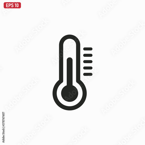 Thermometer icon vector . Temperature Sign