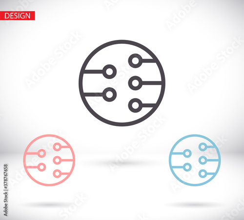 Microchip line icon vector. lorem ipsum Flat Design JPG