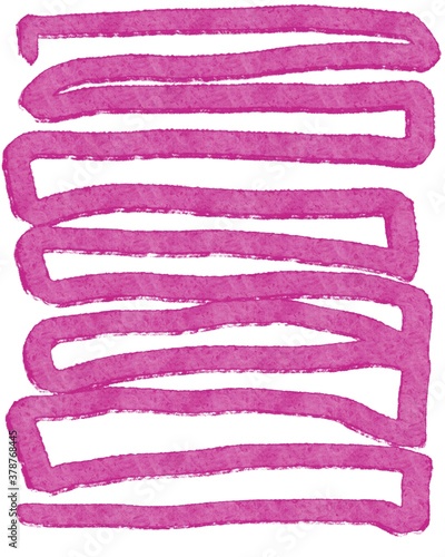 Watercolor brush stroke paint abstract background illustration, pink and white stripes