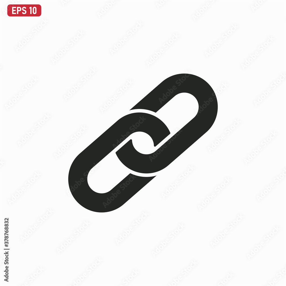 Chain link icon vector . Link sign Chain link icon vector . Link sign