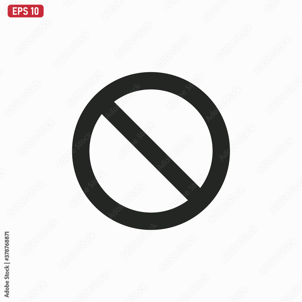 Forbidden icon vector . Stop sign Forbidden icon vector . Stop sign