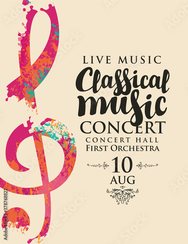 Fototapeta Poster for a live classical music concert
