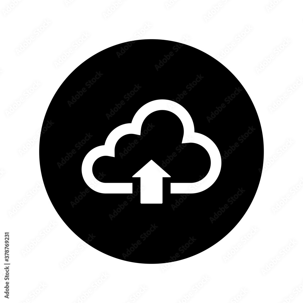 upload cloud button icon vector upload cloud button icon vector