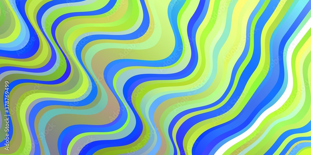 Light Blue, Green vector template with curved lines. Light Blue, Green vector template with curved lines.