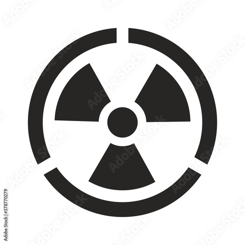 Black symbol on white background. Radiation Icon Vector Illustration Logo Template
